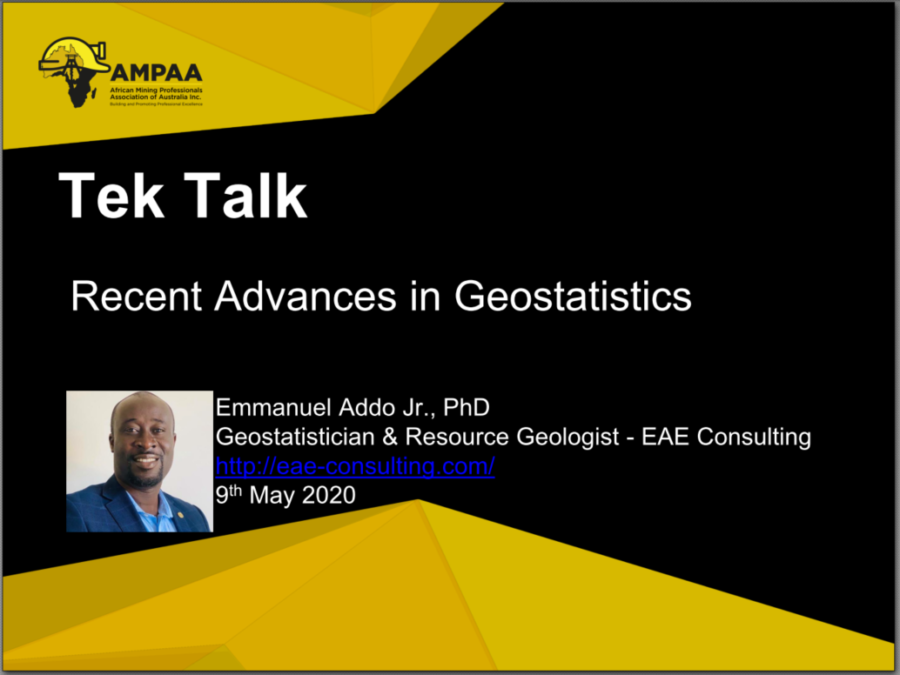 Recent Advances in Geostatistics